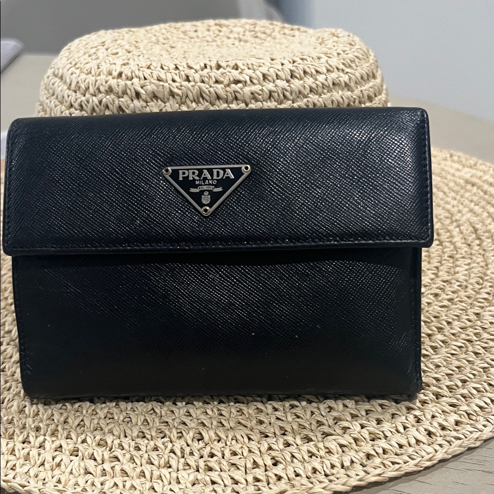 Prada Black Saffiano Leather Wallet